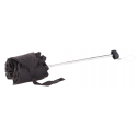 Mini parapluie pliable noir 16 cm ultra léger pour sac à main