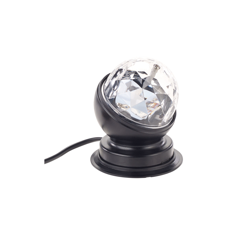 Boule disco rotative 360° à effets lumineux LED RVB 3 W - PEARL