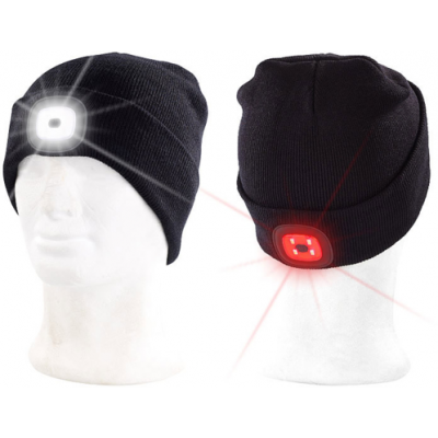 Bonnet mixte led avant et arrière pour running et ski