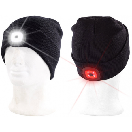 Bonnet mixte led avant et arrière pour running et ski