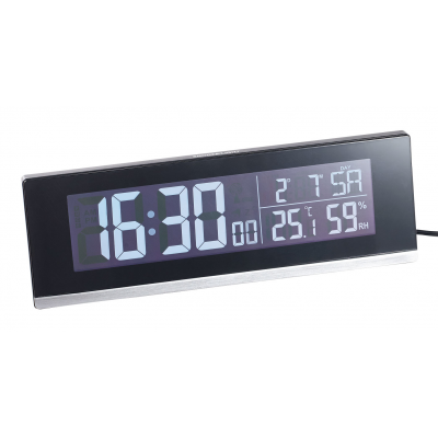 Horloge digitale grands chiffres couleur d'affichage réglable