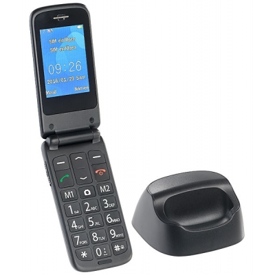 Téléphone mobile à clapet, grandes touches et sos : xl-947 simvalley