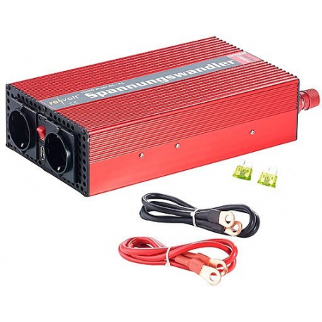 Convertisseur 12 v vers secteur 700 ou 1000w, 2 prises 230v