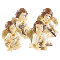 4 anges de noël décoratifs instruments de musique