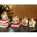 4 anges de noël décoratifs instruments de musique