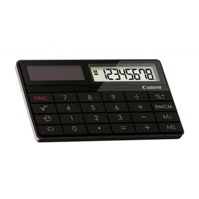 Mini calculatrice solaire design de poche : canon x-mark i