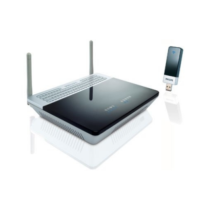 Achat/vente kit philips modem routeur adsl wifi + clé usb n-draft