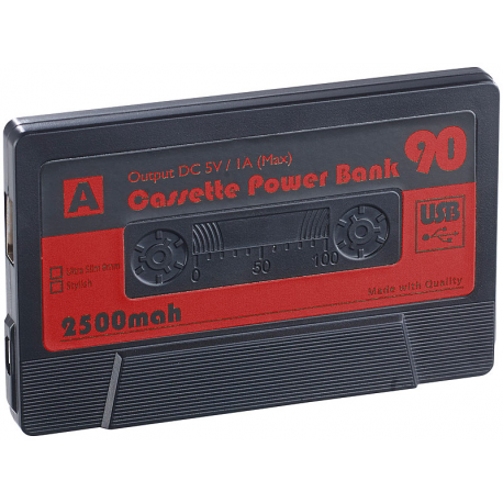 Batterie d'appoint pour smartphone design cassette audio k7