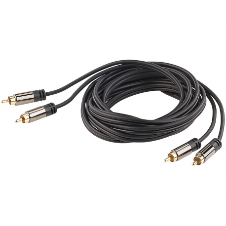 Câble audio stéréo premium cinch, double blindage et dorure 24carats