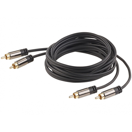 Câble audio stéréo premium cinch, double blindage et dorure 24carats