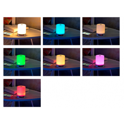 Réveil lampe led multicolore lunartec et enceinte bluetooth