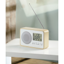 Radio-réveil fm design bois scanner digital auvisio