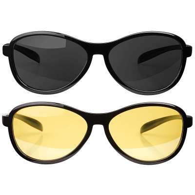 Pack lunettes de soleil polarisées et lunettes de nuit pour conduite