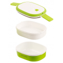 Boîte à repas lunch box 700 ml à 2 étages compatible micro-ondes