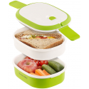 Boîte à repas lunch box 700 ml à 2 étages compatible micro-ondes