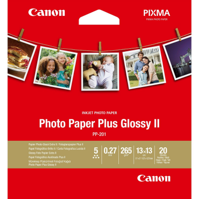 Pochette de papier photo brillant format carré 13x13cm pp-201
