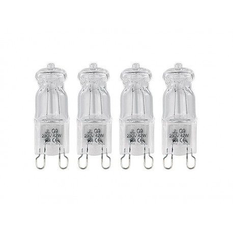 Pack de 4 ampoules g9 halogène à basse consommation luminea