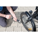 Pompe à vélo compacte manomètre et support cadre