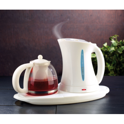 Bouilloire électrique plaque chauffante et filtre à thé intégré