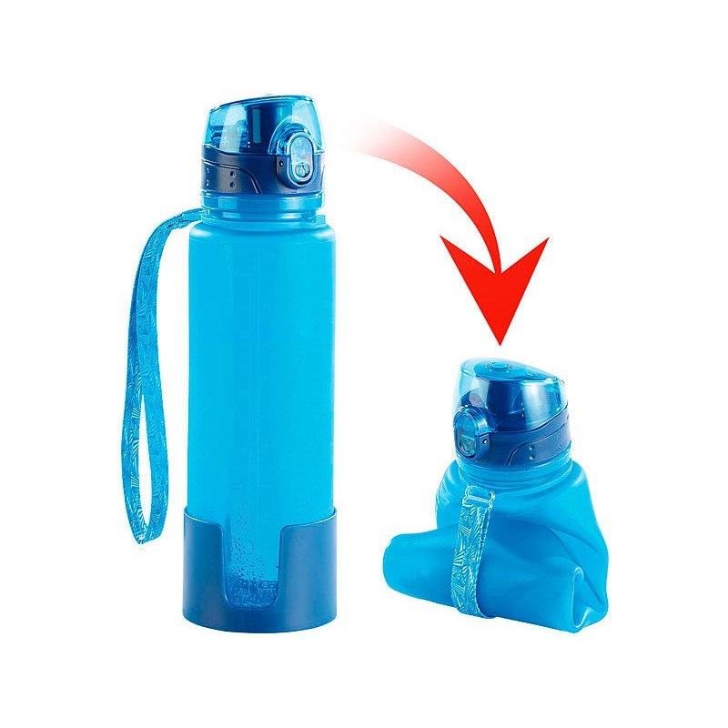 WIDEBG Bouteille Pliable Bouteille d'eau 500ML Gourde Pliable en Silicone  Water Bottle Réutilisable Gourde Sport Camping Randonnée : :  Sports et Loisirs