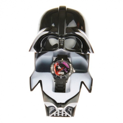 Montre analogique enfant star wars dark vador boîte 3d