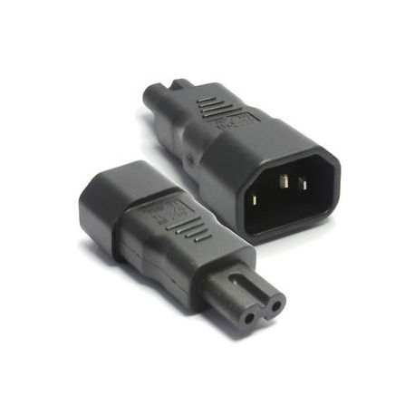 Adaptateur prise onduleur iec mâle c14 vers c7 / c5