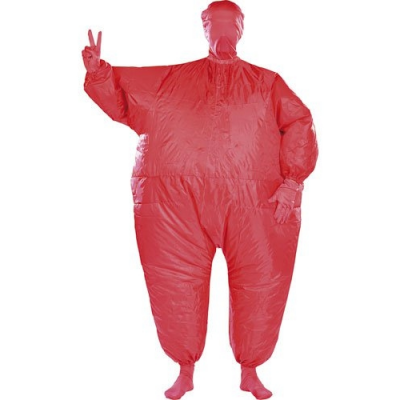 Costume gonflable rouge : déguisement rapide et pas cher