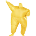 Costume gonflable jaune : déguisement rapide et pas cher