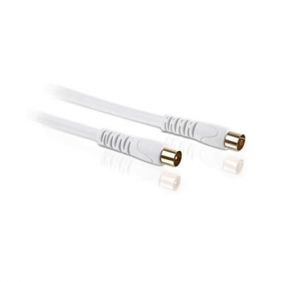 Câble antenne coaxial, connecteurs dorés, 3m : philips swv1393cn