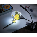 Loupe de bureau pince et 4 led lumineuses