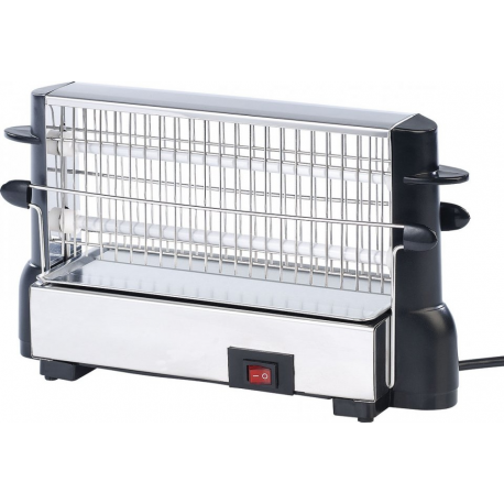 Grille-pain transparent 500 w pour 4 tranches et pains ronds