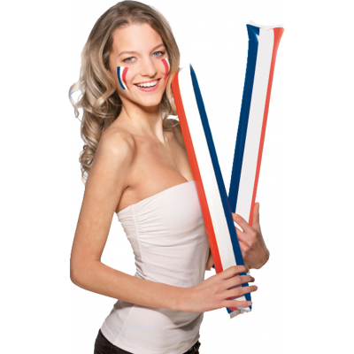 Clap claps bleu-blanc-rouge pour euro 2016 : accessoire supporter