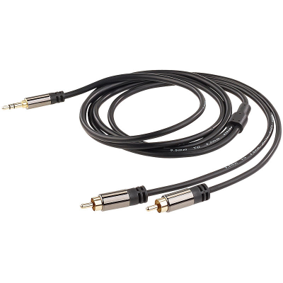 Câble audio stéréo premium cinch, double blindage et dorure 24carats