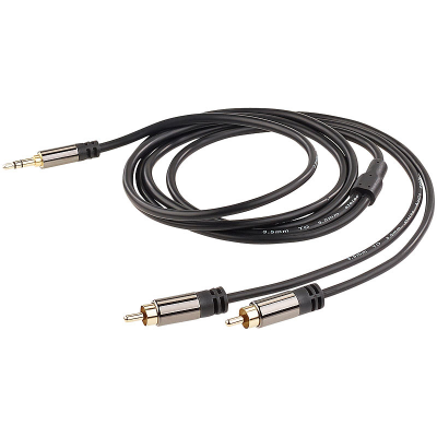 Câble rallonge audio Jack 3.5 mm Femelle vers Cinch Mâle (1,5 M) Goobay, Câbles Jack / RCA (Cinch)