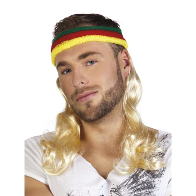 Perruque coiffure mulet bandeau : déguisement années 80 / 80's