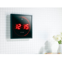 Horloge murale chiffre et secondes led (rouge ou bleu)