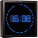 Horloge murale chiffre et secondes led (rouge ou bleu)