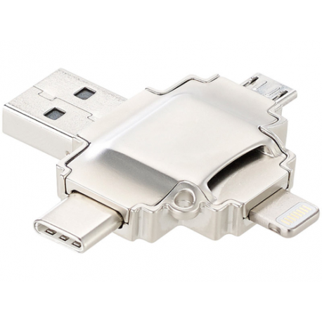 Lecteur micro sd lightning / micro-usb / usb type c / usb 2.0