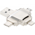 Lecteur micro sd lightning / micro-usb / usb type c / usb 2.0