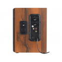 Paire d'enceintes stéréo en bois 80w bluetooth et cinch