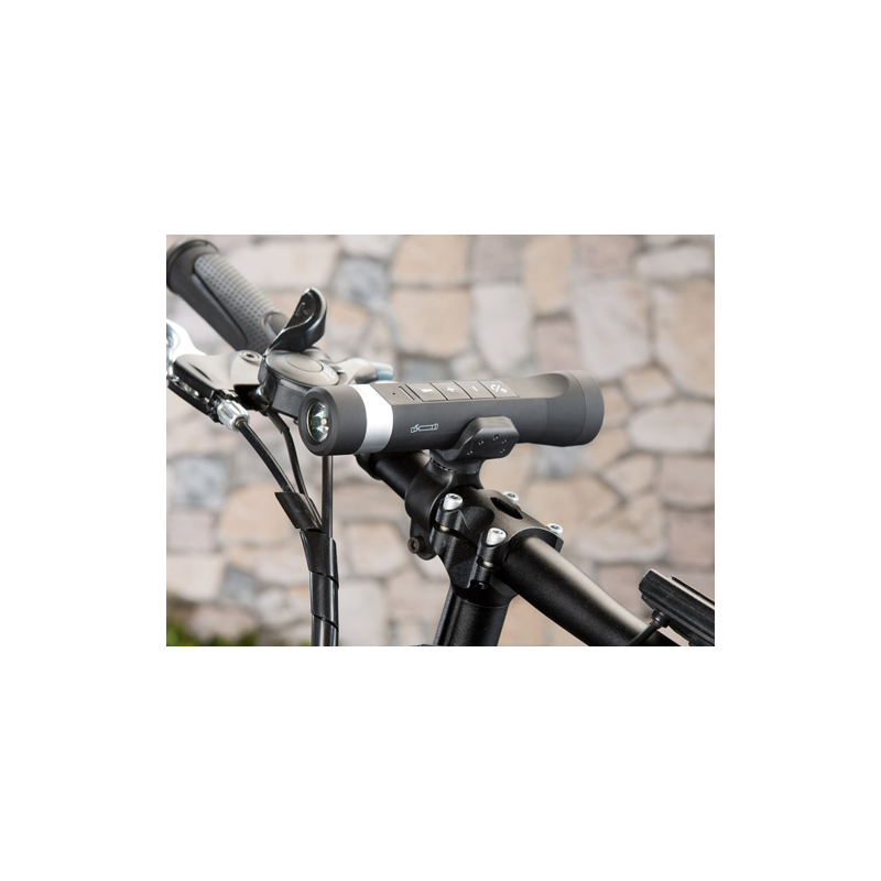Enceinte bluetooth pour vélo lampe led et batterie d'appoint auvisio