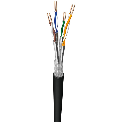 Câble cat.7 blindé s/ftp pour extérieur au mètre, sans connecteur