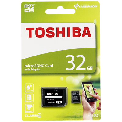 Carte microsd hc classe 4 capacité 32 go toshiba