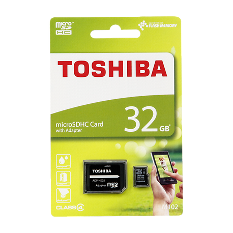 Carte microsd hc classe 4 capacité 32 go toshiba