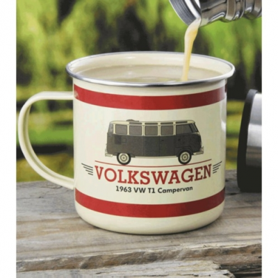 Mug en métal pour camping motif volkswagen combi t1 campervan