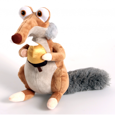 Peluches l'age de glace 5 : les lois de l'univers : scrat, manny, buck