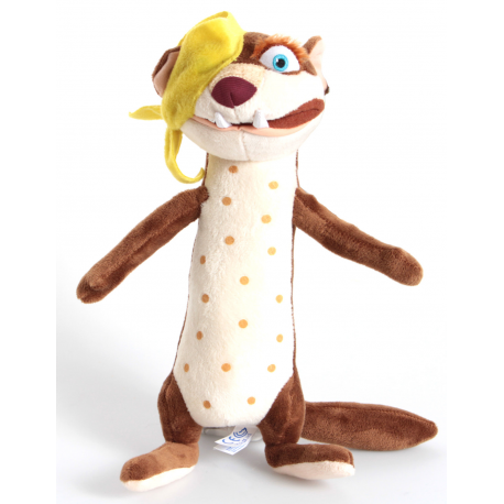 Peluches l'age de glace 5 : les lois de l'univers : scrat, manny, buck