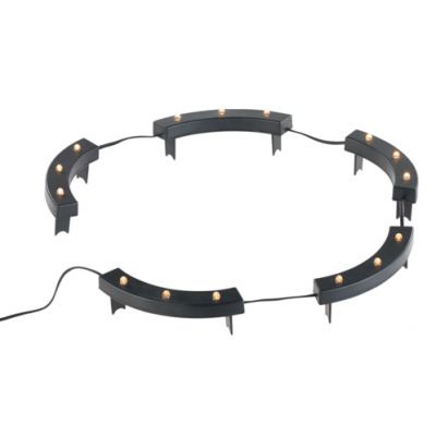 Décoration solaire led circulaire pour pots de fleur et plantes