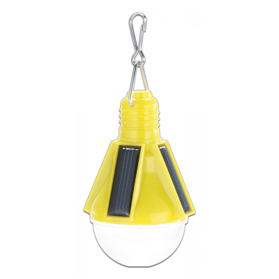Lampe d'extérieur solaire à suspendre, design ampoule, jaune