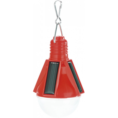Lampe d'extérieur solaire à suspendre, design ampoule, rouge